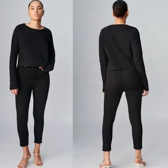 Denim Forum The Lola High Rise Skinny Black Size 26 - Picture 1 of 11